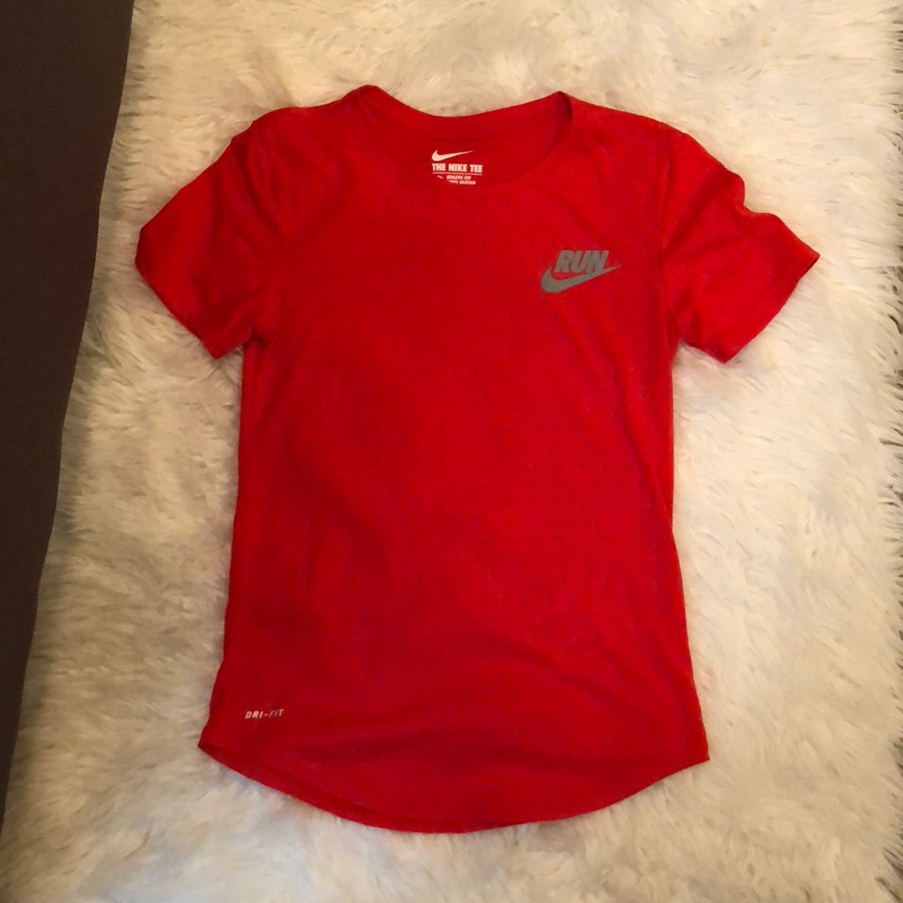 Nike dri-fit short orange and silver